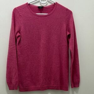 Talbots Women's Pink Cashmere Crewneck Long Sleeve Sweater - Size Petite
